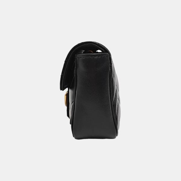 GG Marmont Mini Quilted Calfskin Black