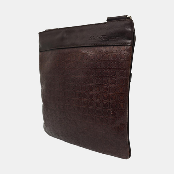 Calfskin Crossbody Bag Brown