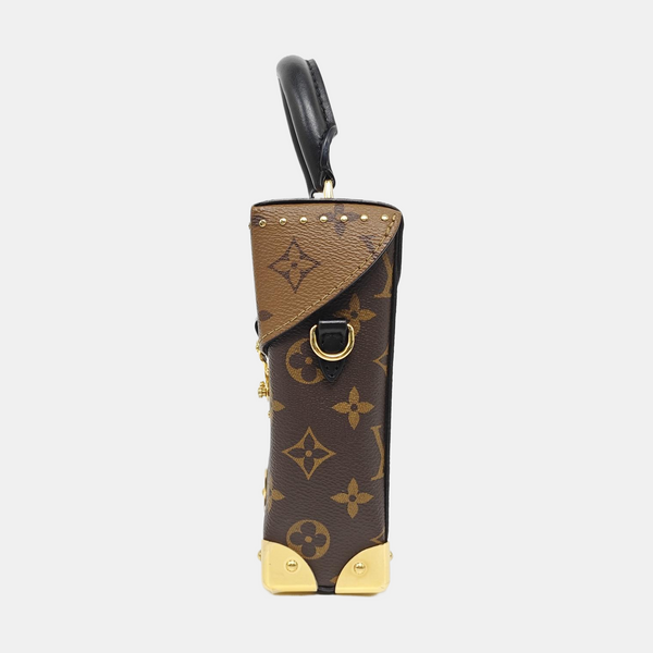 CAMERA BOX Monogram Coated Canvas Brown