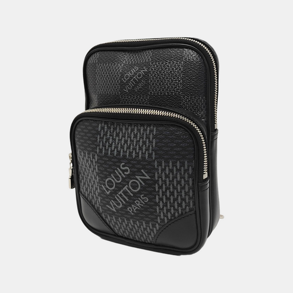 AMAZON Damier Graphite Coated Canvas Gray
