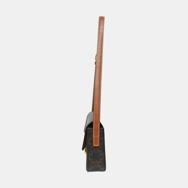TRIOMPHE Small Coated Canvas Brown