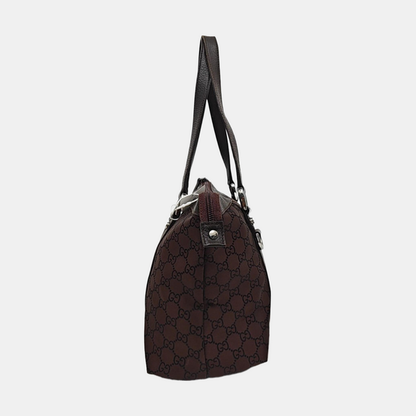 Monogram Canvas Tote Bag Brown