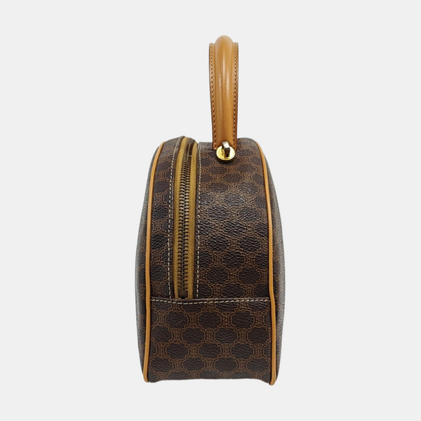 Leather Top Handle Bag Yellow