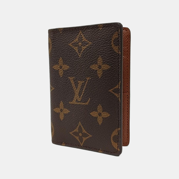 JAMES Monogram Coated Canvas Brown Wallet
