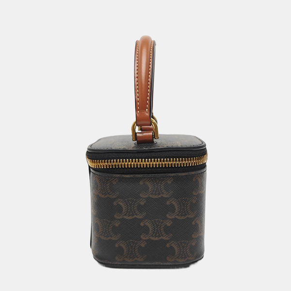 Coated Canvas Shoulder Bag Black