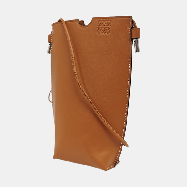 Calfskin Shoulder Bag Brown