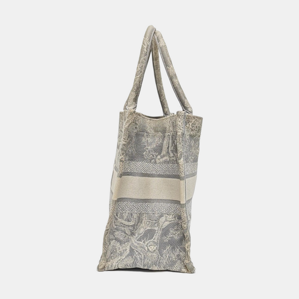 Book Tote Medium Canvas Gray
