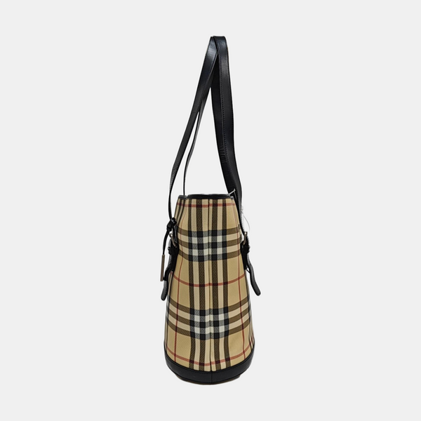 Coated Canvas Bucket Bag Beige