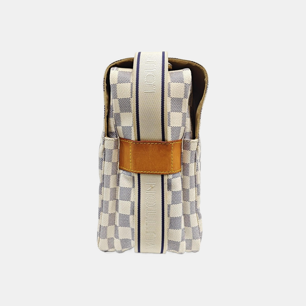 NAVIGLIO Damier Azur Coated Canvas White