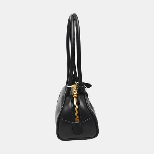 Calfskin Top Handle Bag Black