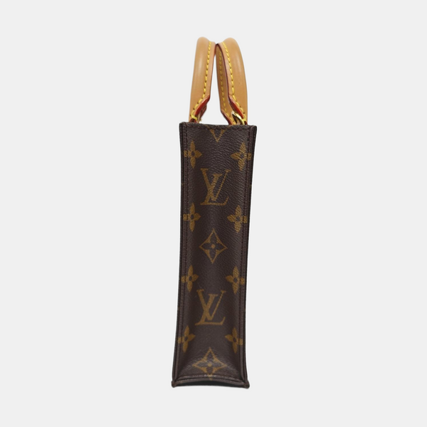 SAC PLAT Mini Monogram Coated Canvas Brown