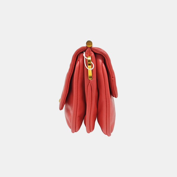 Lambskin Shoulder Bag Red