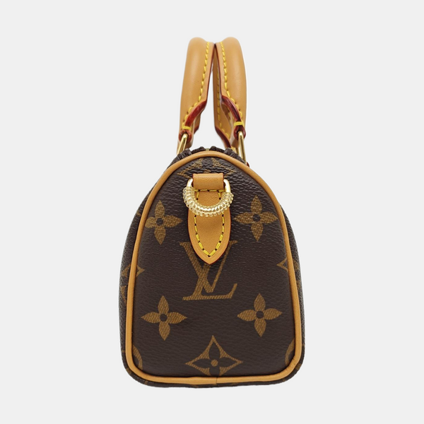 SPEEDY Nano Monogram Coated Canvas Brown