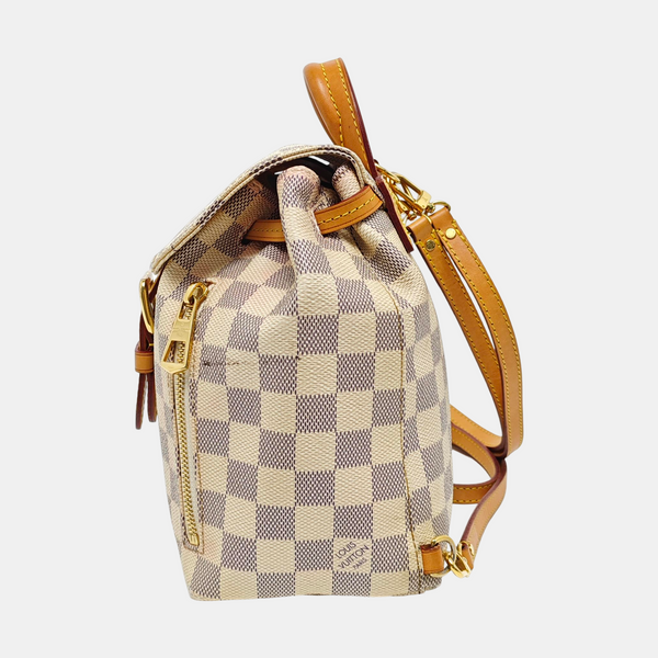SPERONE BB Damier Azur Coated Canvas White