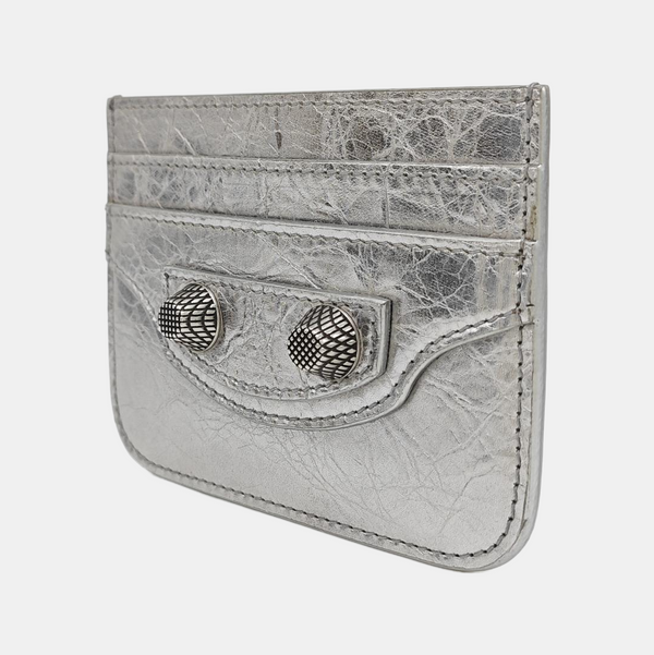 Le Cagole Lambskin Silver Card Holder