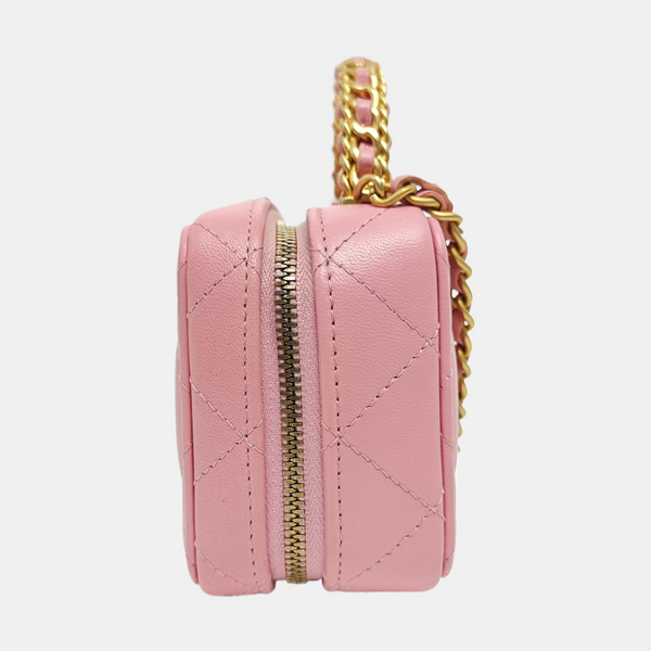 Quilted Lambskin Shoulder Bag Red