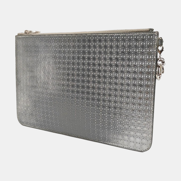 Patent Leather Clutch Silver