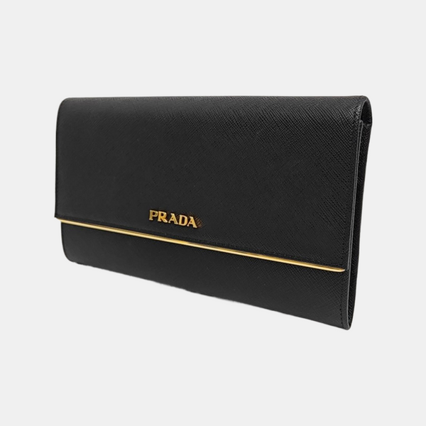 Saffiano Calfskin Clutch Black