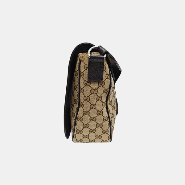 Monogram Fabric Shoulder Bag Beige