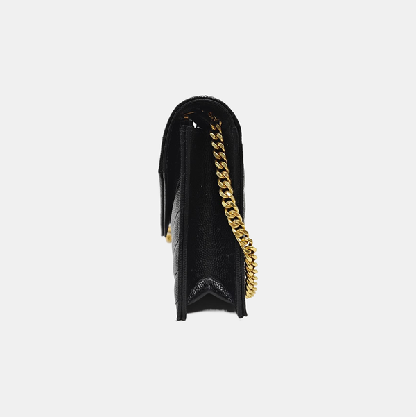 MONOGRAM Chevron Calfskin Black