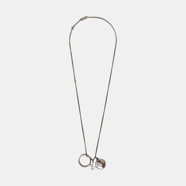 Monogram Metal Silver Necklace