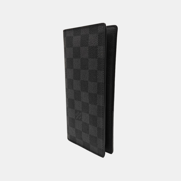 BRAZZA Damier Graphite Coated Canvas Black Wallet