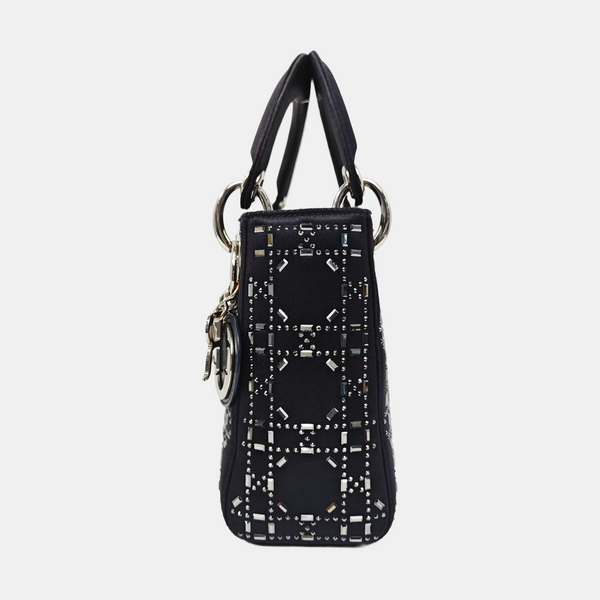 Lady Dior Mini Silk Satin Blue