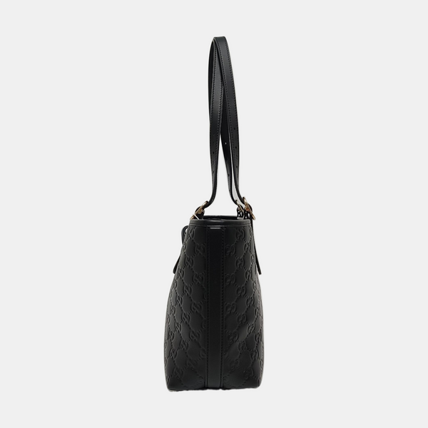 GG Emblem Medium Monogram Calfskin Black