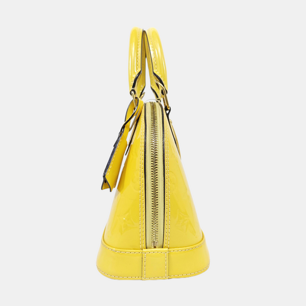 ALMA BB Monogram Patent Leather Yellow