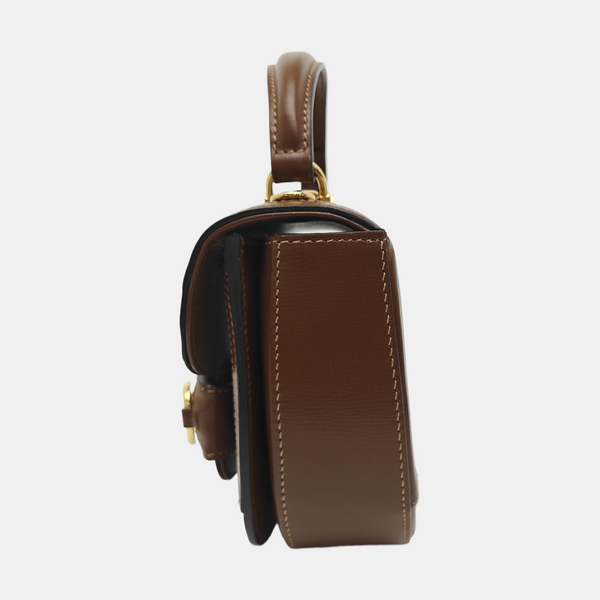 Horsebit 1955 Mini Monogram Coated Canvas Beige
