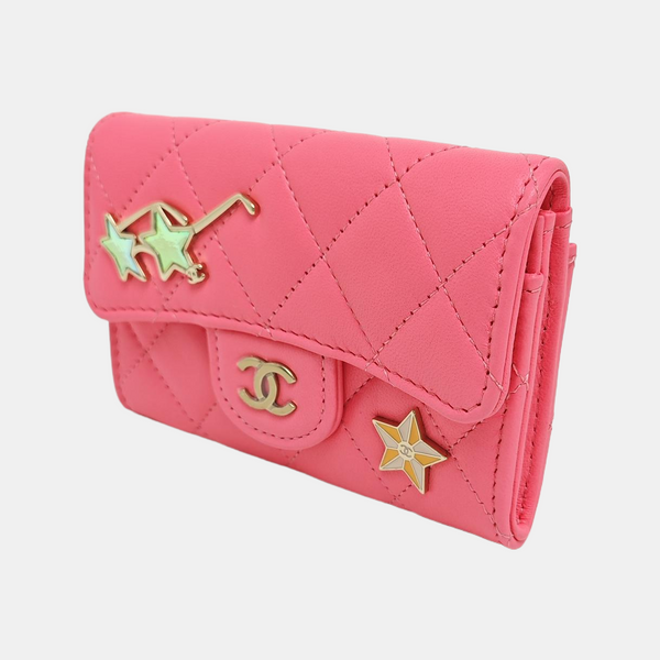 CLASSIC FLAP Quilted Lambskin Red Wallet