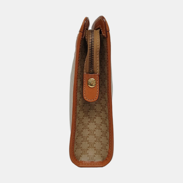 MACADAM CLUTCHES Coated Canvas Brown