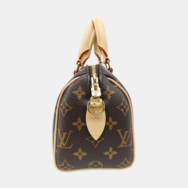 SPEEDY 20 Monogram Coated Canvas Brown