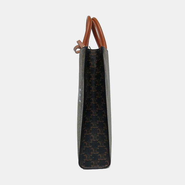 CABAS CELINE Small Coated Canvas Brown