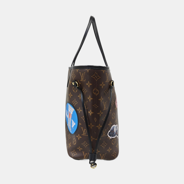 NEVERFULL MM Monogram Coated Canvas Brown