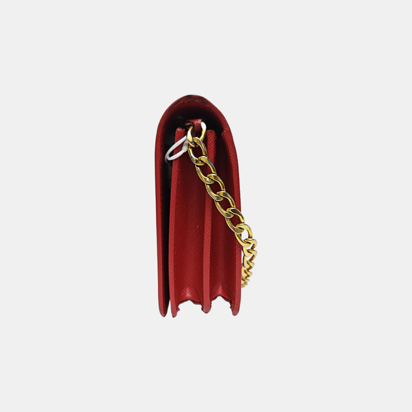 Saffiano Calfskin Crossbody Bag Red