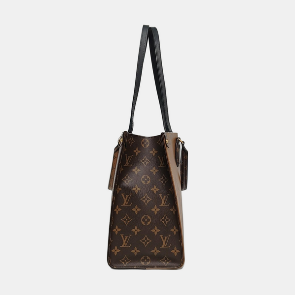 ONTHEGO MM Monogram Coated Canvas Brown