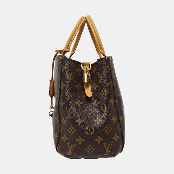 MONTAIGNE GM Monogram Coated Canvas Brown