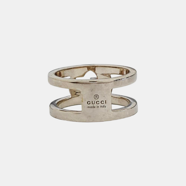 Interlocking G 925 Sterling Silver Ring EU 50