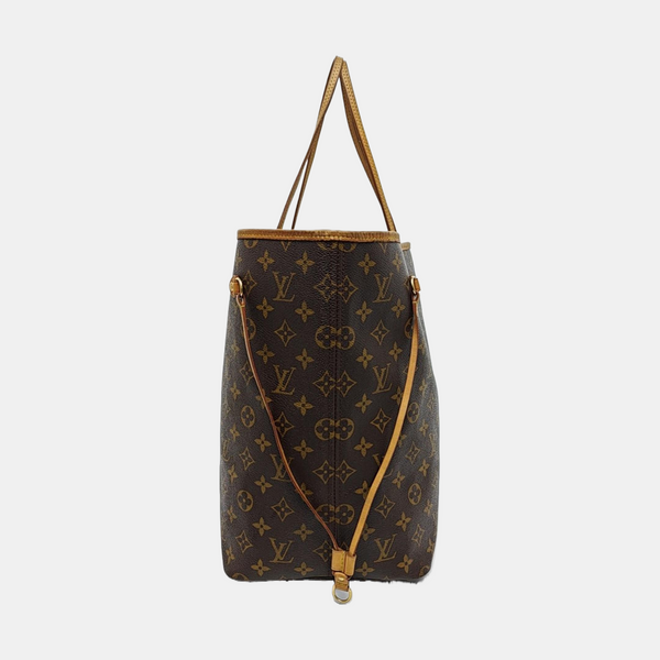 NEVERFULL GM Monogram Coated Canvas Brown