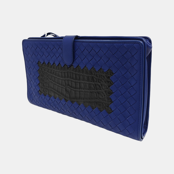 Lambskin Clutch Blue