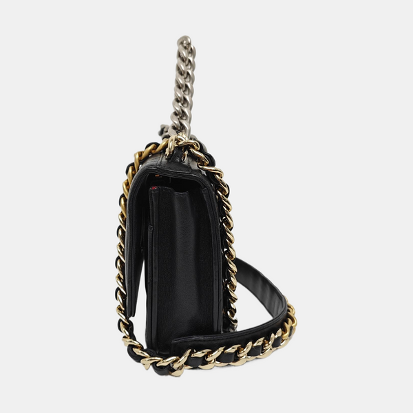 CHANEL 19 Small Quilted Lambskin Black