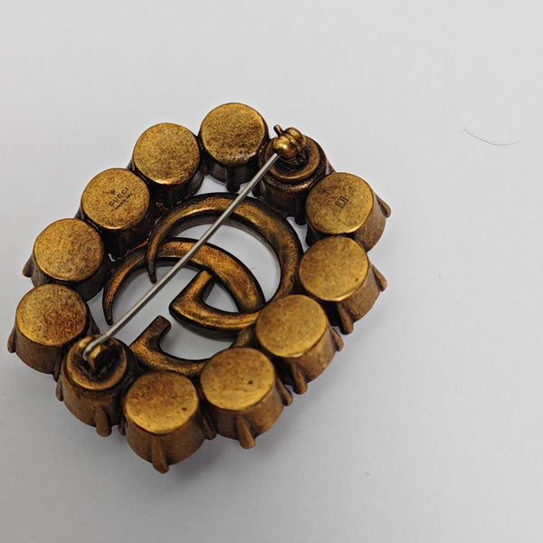 GG Running Metal Gold Brooch