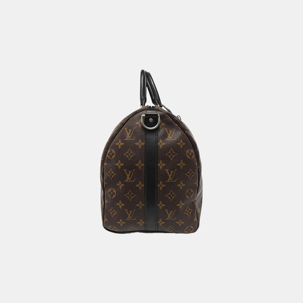 KEEPALL 45 Monogram Coated Canvas Brown