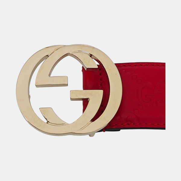 Leather Belt Red