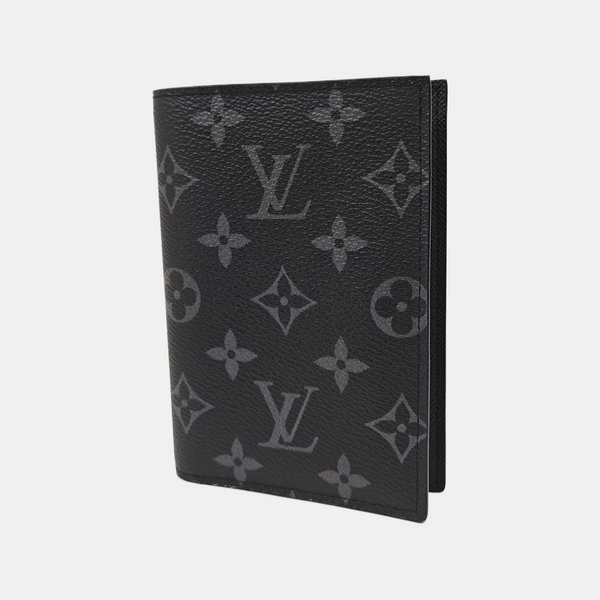 Monogram Coated Canvas Card Holder Gray
