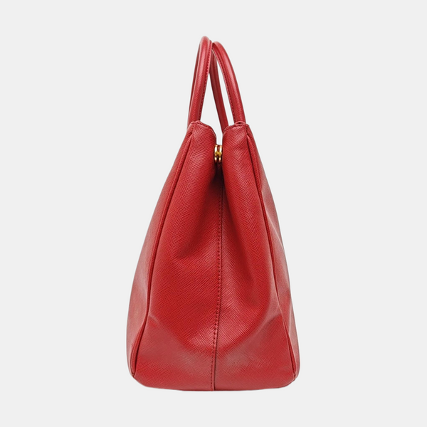 Galleria Large Saffiano Calfskin Red