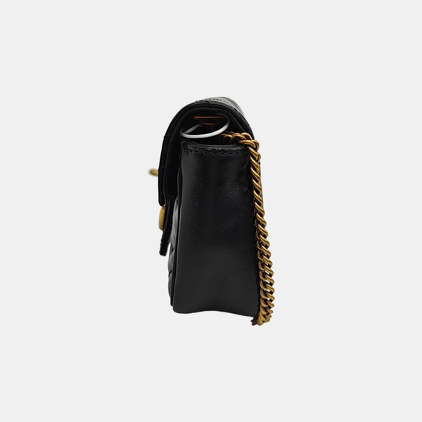 GG Marmont Mini Quilted Calfskin Black