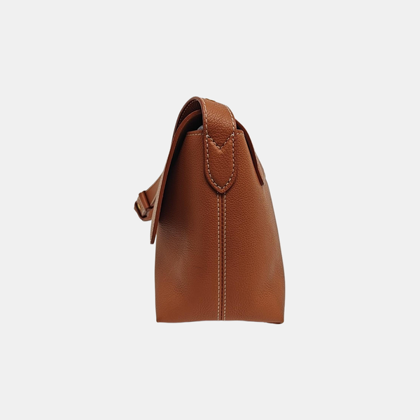 Calfskin Shoulder Bag Brown