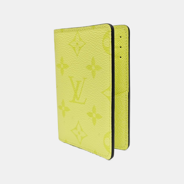 Monogram Coated Canvas Card Holder Yellow